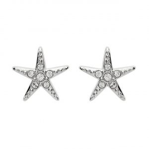 Starfish Stud Crystal Earrings
