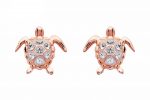 Turtles Rose Gold Stud Earrings