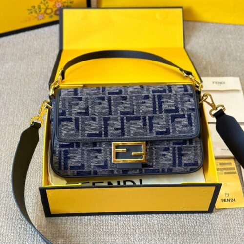 fendi baguette ff chenille bag dark blue 27cm 6huub.jpg