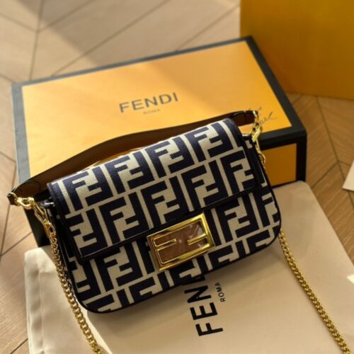 fendi baguette mini ff jacquard fabric bag black 21cm hezm1.jpg