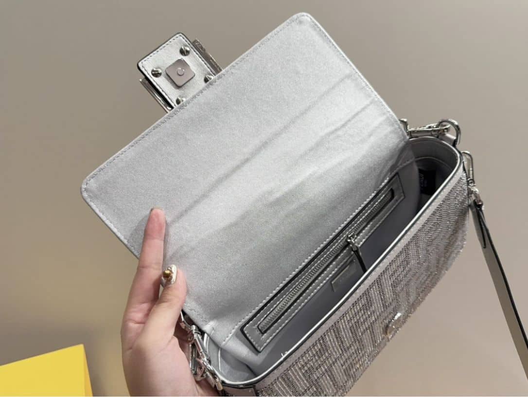 fendi baguette silver crystal trim 25cm btemb.jpg