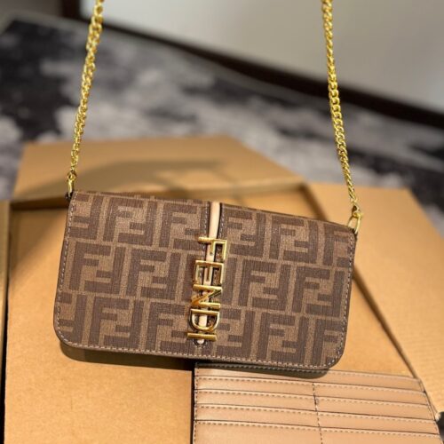 fendi fendigraphy ff fabric wallet on chain brown 21cm 8bs076 ad23 wuvnl.jpg