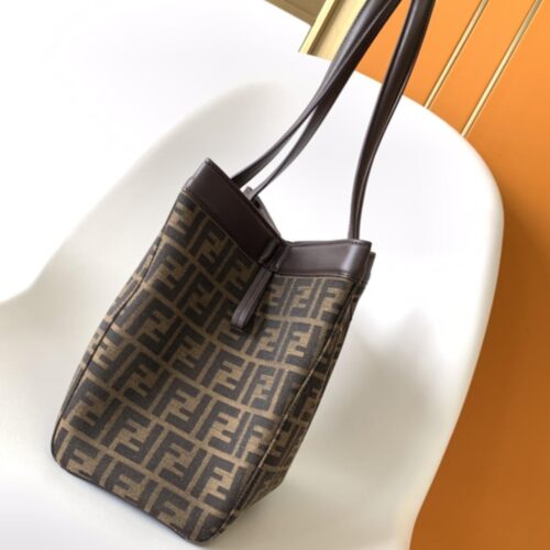fendi origami medium ff jacquard fabric bag brown 27cm 8bh414afpmf1gl7 ql0mo.jpg