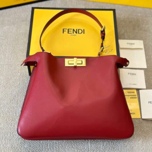 fendi peekaboo soft medium leather bag red 33cm 5eriy.jpg