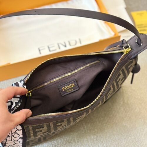 fendi simply fendi medium brown ff jacquard fabric bag 25cm 8br829afpmf1gl7 wnpbq.jpg