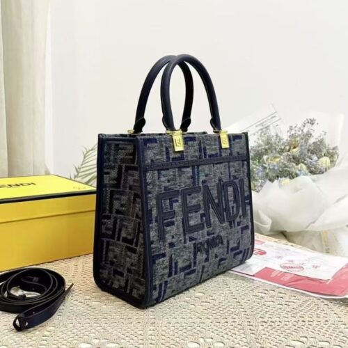fendi sunshine small ff chenille shopper dark blue 26cm 8bh394asu0f1pqk smyto.jpg