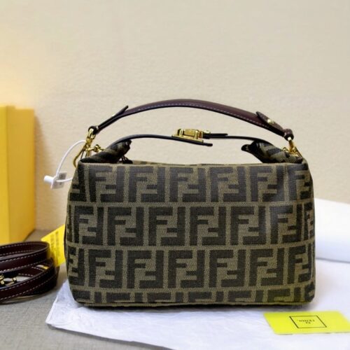 fendi zucca jacquard mini pouch bag brown 27cm d688k.jpg