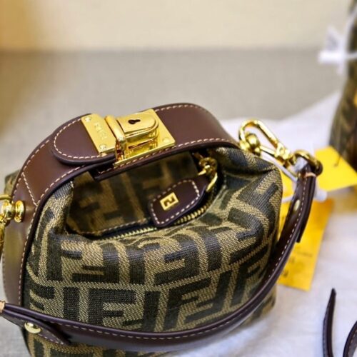 fendi zucca jacquard mini pouch bag brown 27cm hqlog.jpg