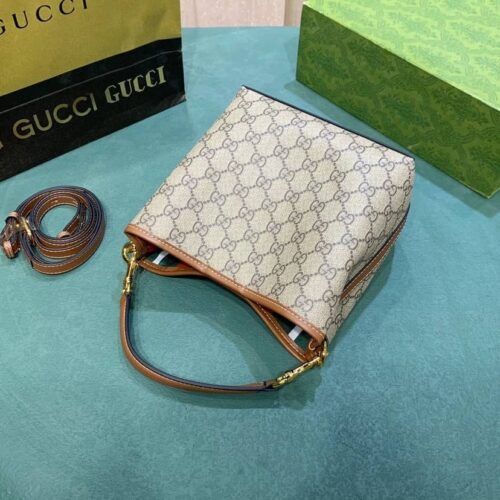 gucci gg emblem mini bucket bag beige and dark brown 21cm 815118 fad6l 9758 imvet.jpg
