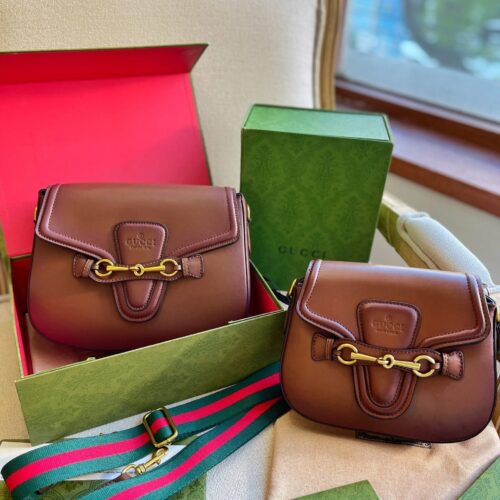 gucci lady web hand stained leather shoulder bag in brown 25cm lsl6g.jpg