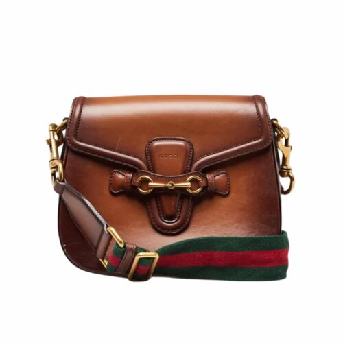 gucci lady web hand stained leather shoulder bag in brown 25cm znrnh.jpg