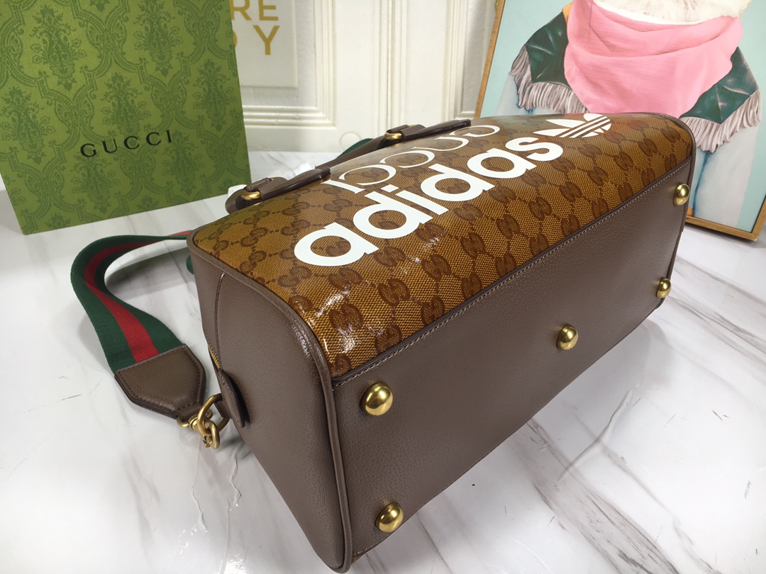 gucci x adidas mini duffle bag brown 315cm 702397 uvsft 7268 6beq0.jpeg