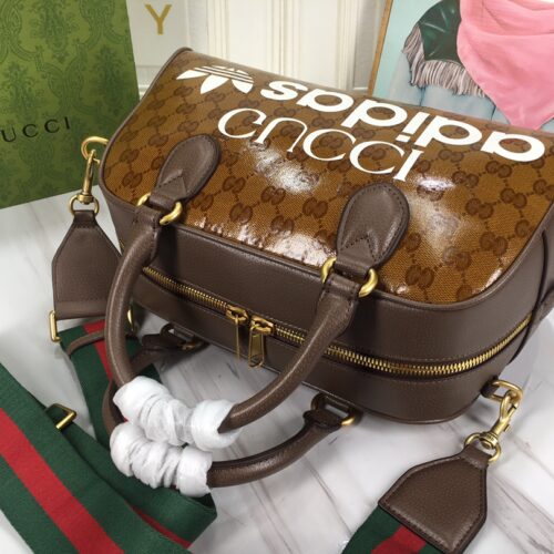 gucci x adidas mini duffle bag brown 315cm 702397 uvsft 7268 gxkan.jpeg