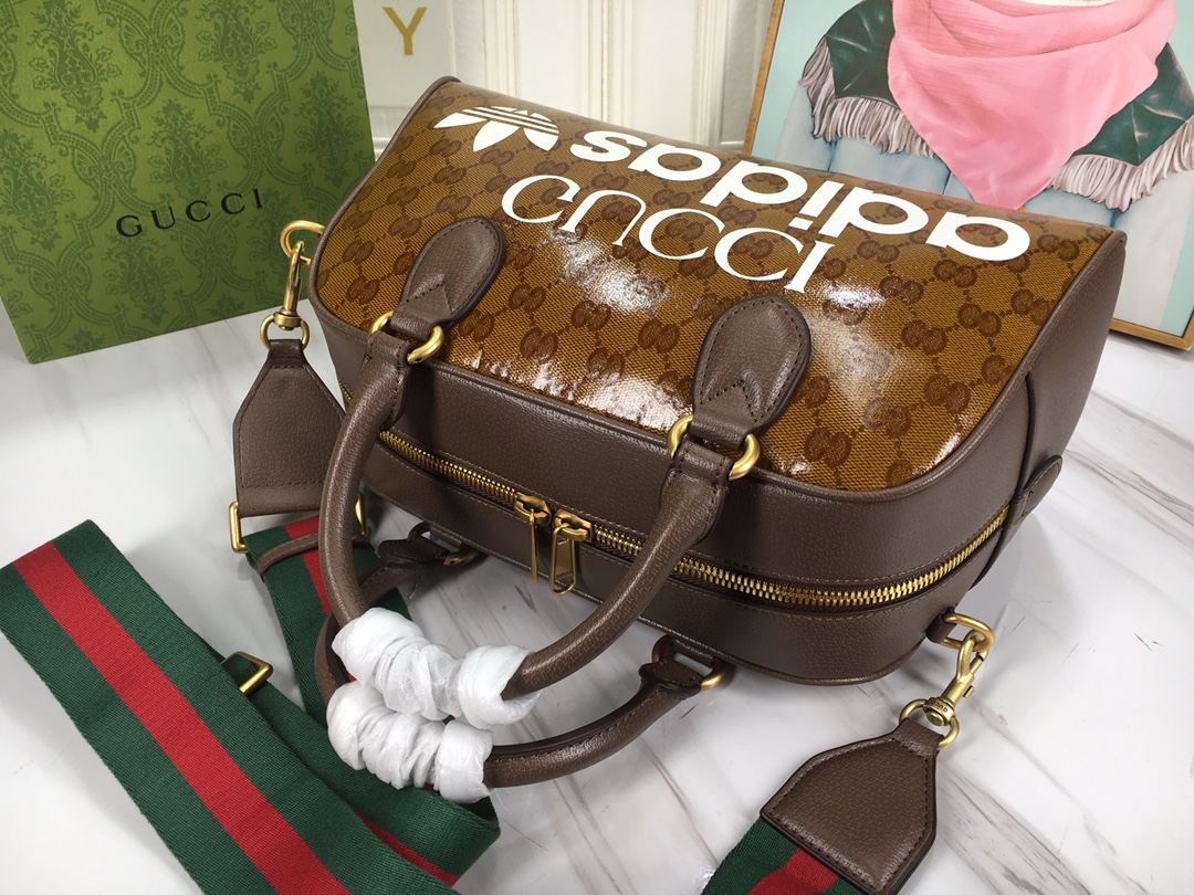 gucci x adidas mini duffle bag brown 315cm 702397 uvsft 7268 gxkan.jpeg