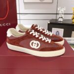 Gucci Interlocking Red White Suede 2 Gucci Interlocking Red White Suede 2