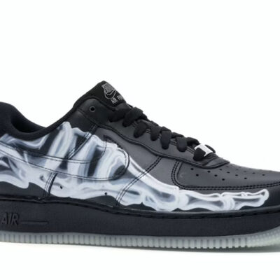 Air Force 1 Low Black Skeleton Halloween