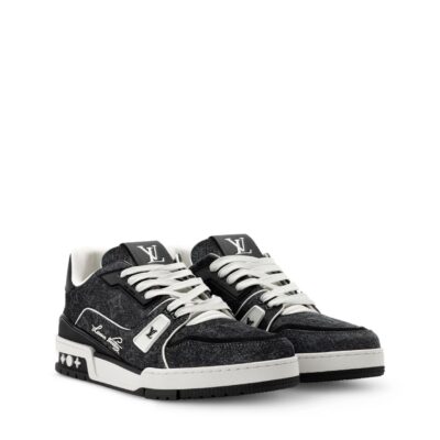 Trainer Sneaker Black Denim Monogram 2