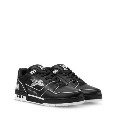 Trainer Sneaker Black Monogram Flower 2