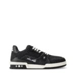 Trainer Sneaker Black Nanogram denim Trainer Sneaker Black Nanogram denim
