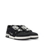Trainer Sneaker Black Nanogram denim (2) Trainer Sneaker Black Nanogram denim (2)