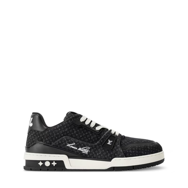 Trainer Sneaker Black Nanogram denim