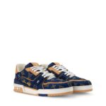 Trainer Sneaker Blue Monogram embroidered Trainer Sneaker Blue Monogram embroidered