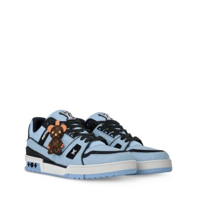 Trainer Sneaker Blue Plain calf leather 1