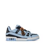 Trainer Sneaker Blue Plain calf leather