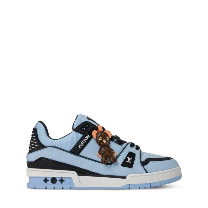 Trainer Sneaker Blue Plain calf leather