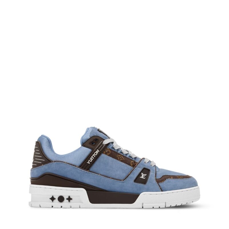 Trainer Sneaker Blue Suede calf leather (2)