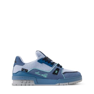 Trainer Sneaker Blue Water repellent textile