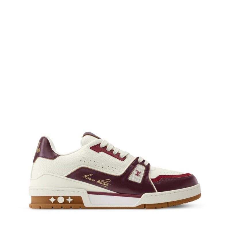 Trainer Sneaker Bordeaux Red Grained calf leather 1