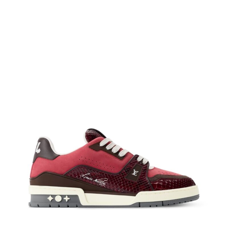 Trainer Sneaker Bordeaux Red Nubuck calf leather