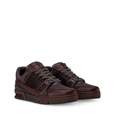 Trainer Sneaker Brown Plain calf leather 2
