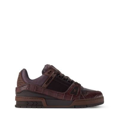 Trainer Sneaker Brown Plain calf leather