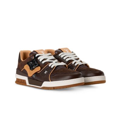 Trainer Sneaker Brown Suede Monogram 2