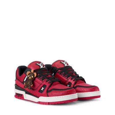 Trainer Sneaker Red Plain calf leather 1