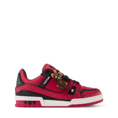 Trainer Sneaker Red Plain calf leather