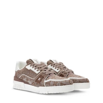 Trainer Sneaker Taupe Brown Canvas 2