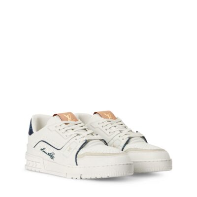 Trainer Sneaker White Blue Monogram canvas 2