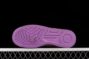 A Bathing Ape Bape Sta Teal Brown Yellow Suede 3