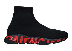 ßalenciaga Speed 2.0 Graffiti Black Black Red