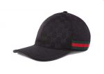 GG Canvas Baseball Hat with Web Black