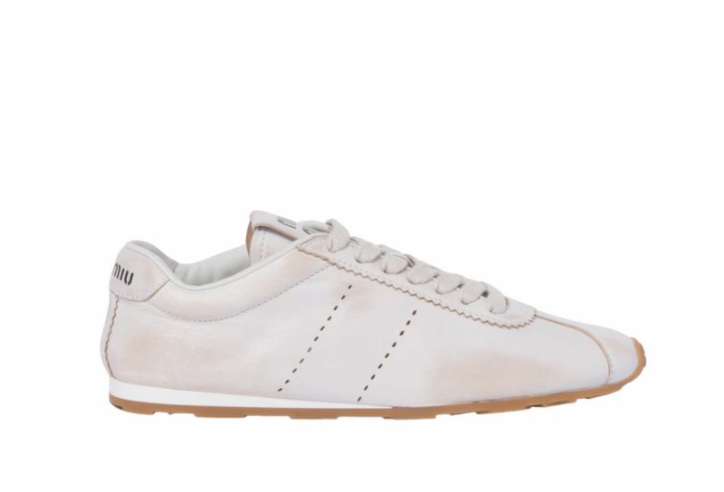 Plume bleached nappa leather sneakers White.jpg