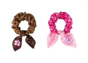 Scrunchie Set Cherry Blossom Sakura Brown 1