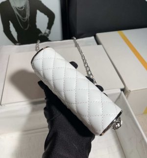 chanel 22a small evening bag limited edition white lambskin slivery 006 luxibags.ru .jpg