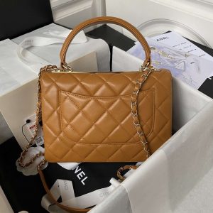 chanel 24c trendy cc flap bag with top handle lambskin bag a92236 orange gold 002 luxibags.ru .jpg
