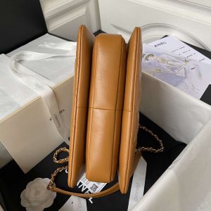 chanel 24c trendy cc flap bag with top handle lambskin bag a92236 orange gold 006 luxibags.ru .jpg