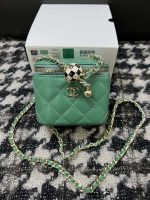 chanel ap1447 small vanity with chain calfskin green 001 luxibags.ru .jpg