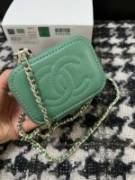 chanel ap1447 small vanity with chain calfskin green 003 luxibags.ru .jpg